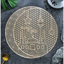 2 pcs Hollow PVC Round Western Place Mats – Anti-Scalding, Heat Insulating & Non-Slip for Dining Table