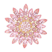 Elegant blomsterbrosje – akryl og legering, 6,8 cm