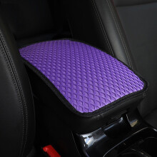 Almohadilla para consola central, 1 juego, material sintético morado, funda antideslizante para uso interior del automóvil.