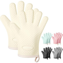 Gants de cuisine en silicone MAD SHARK, résistants à la chaleur jusqu'à 230 C, imperméables et antidérapants, doublés de coton, compatibles