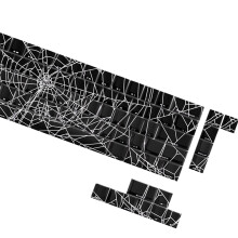 Kryty kláves Spiders Web na 64/74 kláves, dvojitá potlač s bočnou potlačou, podsvietená sada kláves, sublimácia farbiva, široko pre 60 61