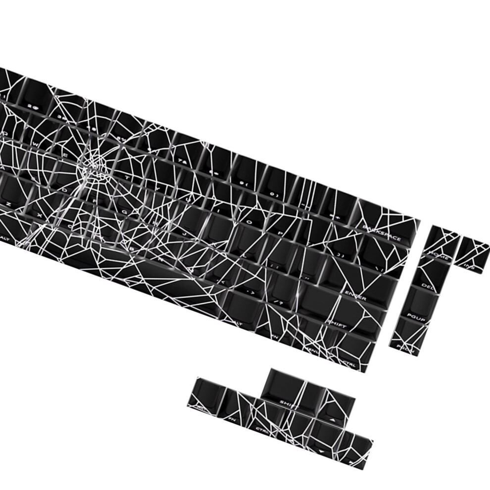 Spiders Web Keycaps 64/74Key Double Shot Side Print Backlit Keyset Dye Sublimations Widely For 60 61 63 64 65 67 68 9448990619924