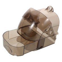 Small Bird Bath for Cage, Grey Plastic Parrot Bathtub with Drawer, Easy to Install and Use