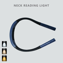 Lampe de lecture LED flexible pour le cou, 3 couleurs et 5