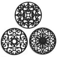 Silikon-Topflappen, schwarz, rutschfest, 3er-Pack