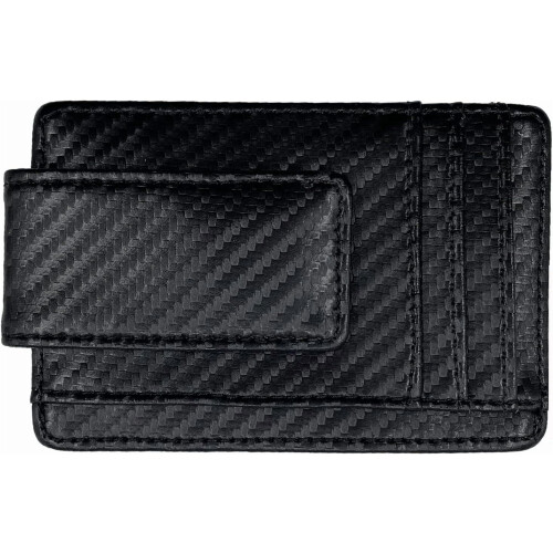 Clip RFID Front Pocket Wallet Men Leather Slim Minimalist Wallet