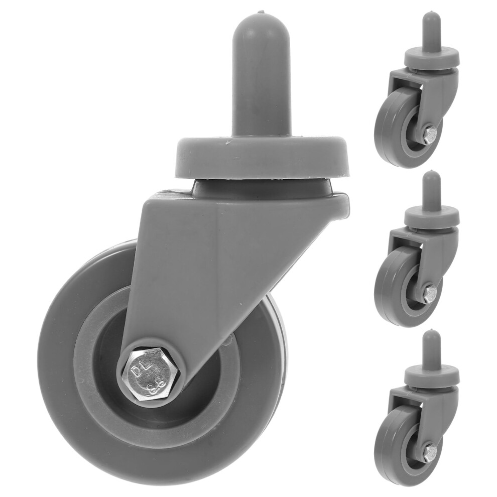 Heavy Duty Threaded Casters For Mop Buckets Grey 4-Pack 962125080643
