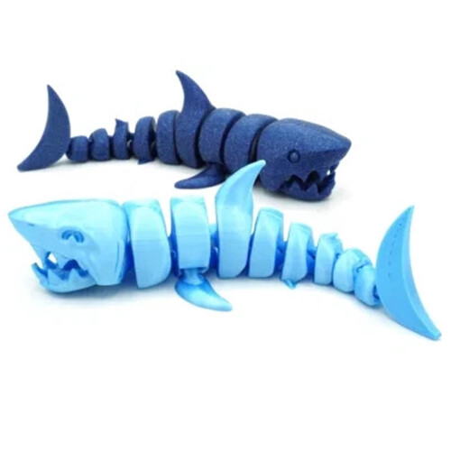Lot de 2 | Requin articulé | Figurine interactive | Impression 3D | Idée cadeau