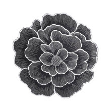Round Rose-Shaped Floral Placemats, 15", Metallic, Waterproof & Non-Slip Kitchen Table Mats for Home, Wedding, Party – Washable & Wipeable