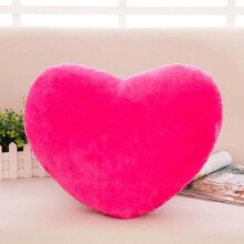 Valentine's Heart Pillow – 6/8/12/16/20 in, Hot Pink Plush Cushion for Women, GF, Kids – Decorative Throw Pillow for Bed, Sofa, Living/Dining