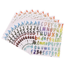20Sheets Multi-Color Vinyl Letter Stickers Waterproof Decals