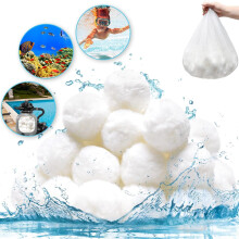1.54lbs Pool Filter Balls for Sand Filters – Reusable, Eco-Friendly Media for Above-Ground Pools (Replaces 50 lbs Sand), Compatible with Sand