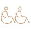 2Stk Goldene Acryl Bad-Schild Mit Blindenschrift Handicapzeichen 1