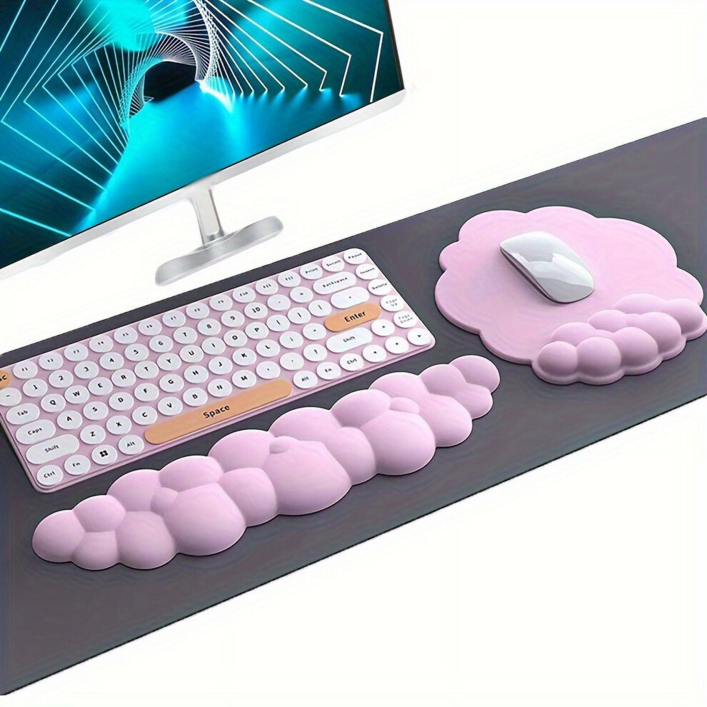 Cloud Memory Foam Wrist Rest Keyboard Pad Â Non-Slip, Ergonomic, Compatible With All Keyboards & Mice 9329345312151