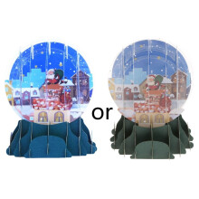 3D Handmade Unique Snow Globe Greeting Cards with Envelope for Merry Christmas Happy New Year Holiday Winter Xmas Gift