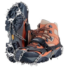 18/19 Tooth Ice Claw Antiskid Crampon Shoe Cover Ice Grasping Skiing Claw Stainless Steels Ice Grippers Spikes Enduring