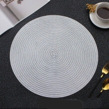 2 pastorale, informele placemats met tarweaarmotief, ronde, effen onderzetters voor hotels en restaurants, hittebestendige onderzetters,