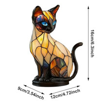 Solas Oíche LED i gCruth Cat Gleoite, Lampa Maisiúil do Sheomra Maireachtála agus Atmaisféar Baile