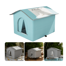 Outdoor Cat Nest Insulated Coldproof Large Blue S