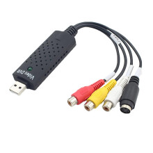 USB 2.0 Video Card Adapter Grabber RCA VHS to DVD Converter, for PC Computer Component, 4 RCA Component Connectors
