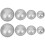 4 Pairs Half Badbalvorm Aluminiumlegering Cake Sphere 3