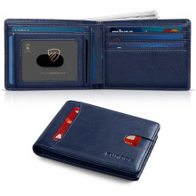 Wallet for Men Slim 11 Credit Card Holder Slots Leather RFID Blocking Small Thin Men's Wallet Bifold Minimalist Front Pocket Large Capacity Box