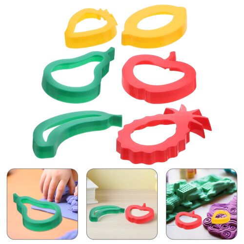 Plastic Dough Molds Set Multi-Colored for Baking and Clay Crafts