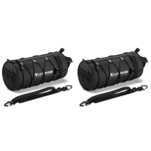 2 pezzi WEST BIKING Borsa da manubrio 2L impermeabile riflettente per ciclismo e viaggi (nera)