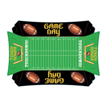 Disposable Burger Box, 12-Pack Football Party Tray for French Fries Chicken, Takeout Container
