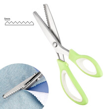 Lace Scissors with Serrated Blade - Stainless Steel Fabric & Paper Craft Scissors, Locking Function for Sewing