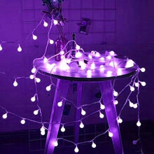 Soilse Teaghrán Cruinne LED, Soilse Sí, Soilse Nollag, Le hOibriú ag Ceallraí, le haghaidh Maisiúcháin Crann Nollag, Paitió, Gazebo, Balcóin,