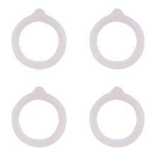 Lot de 4 joints d'étanchéité en silicone blanc de qualité alimentaire de 6,8 cm (2,67 pouces) pour couvercles de bocaux Mason en plastique et