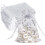 Sacolas de organza com estampa de floco de neve, brancas, 10x15cm (4x6 polegadas), pacote com 100 unidades. 1
