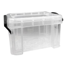 Plastic bead organizer container with lock lid