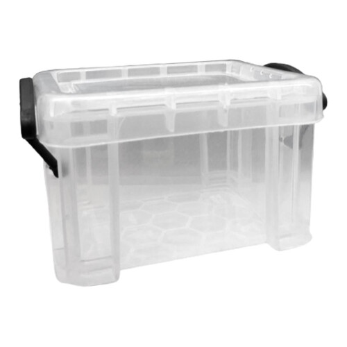 Plastic bead organizer container with lock lid