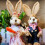 Sisal Woven Rabbit Figurines Set Spring Decor 13 14 Inch 1