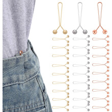 30pcs Pant Waist Tightener Metal Clips for Loose Jeans, Reusable & Adjustable, No Sewing Needed (Gold/Silver/Gunmetal)