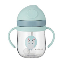Glass Water Bottles Baby Sippy Cup with Weighted Spill Proof Toddlers Cup with Handle Glass Bottles Juice Bottles
