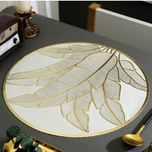 2 pcs Palm Leaf Heat Insulation Mats – Round, Non-Slip, High Temp Resistant, Compatible with PVC Casserole Dishes