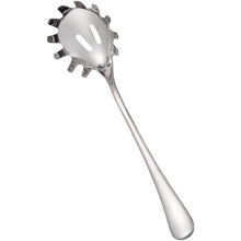 Stainless Steel Pasta Strainer Fork & Spoon, Spaghetti Sever, Noodle Grabber, Slotted Ladle, Fine Mesh Strainer – Compatible with All Cookware