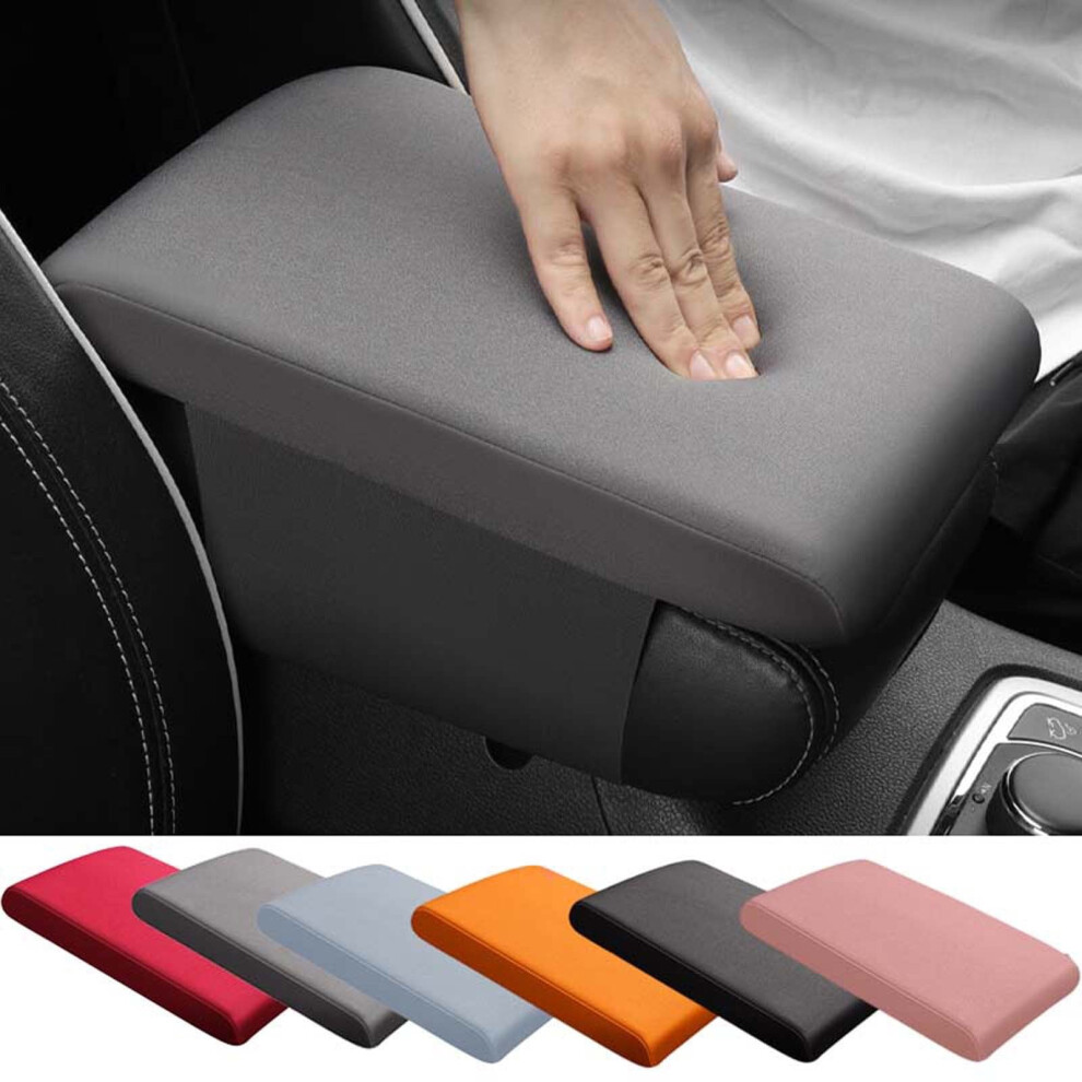 Car Armrest Cover Â Microfiber Leather, Waterproof, Padded Cushion For Auto Center Console, Compatible With Most Cars, Black 9377112541426