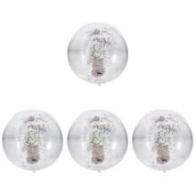 4Sets Transparente Glitzer-Strandbälle Für Pool Und Kinderspaß