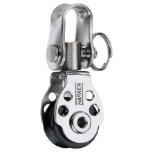 16mm Block with Swivel - Heavy Duty Rigging Block - Marine Grade - Pulley Wheel for Rope - Sailing, Lifting, Stage Equipment No Color One Size