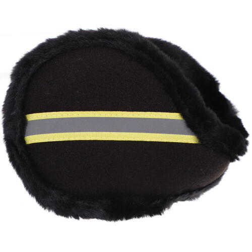 D'oreillettes D'hiver Noir En Polyester Doux Résistant