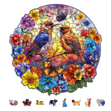DIY Wooden Assembly Animal Toys Kits for Boys and Girls Children Intelligence Toys Bird 277x282x4mm box:19.8x15.9x5.5cm