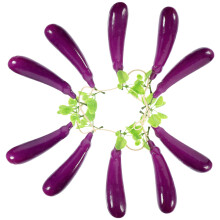 2Sets Purple Artificial Foam Eggplant Hanging Strings for Home Decor