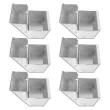 6Stk Metall Kaninchenfutterspender Für Käfige Silber Robuste Futterbox