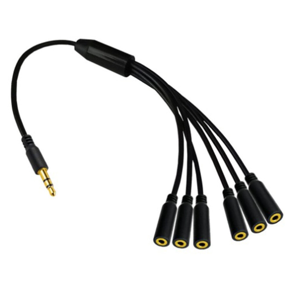 3.5Mm Earphone Splitter Cable 1 To 6/5/4/3 Port Cable Headphones Adapters Cord For Phones Headsets 9027700083967