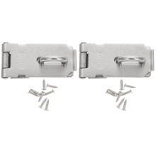 2Sets Silver Stainless Steel Safety Clasp Door Lock Hasp for Home Use