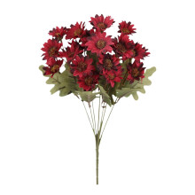 Artificial topiary trees yellow red 17 inch set of 2